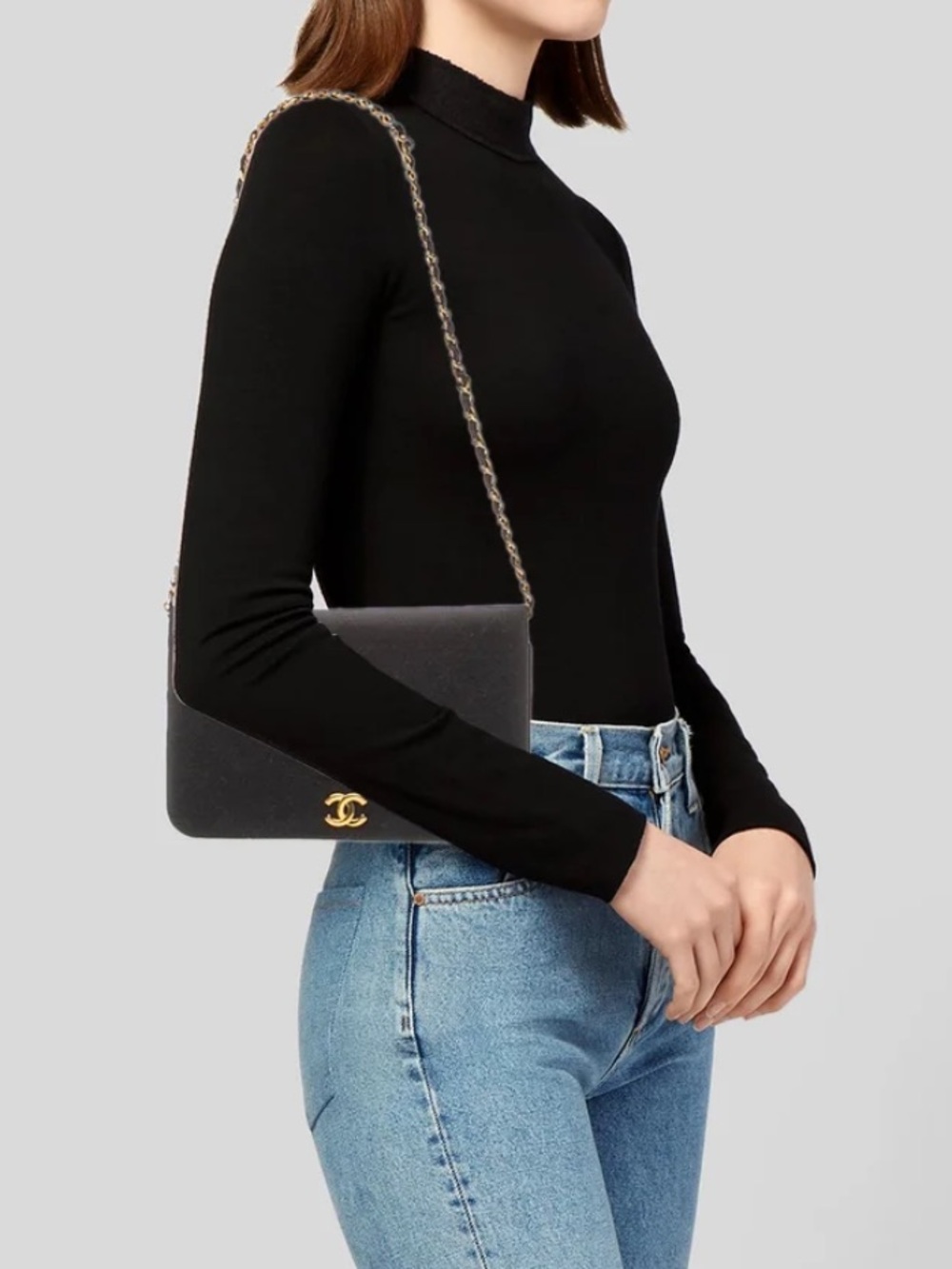 Chanel 24k Gold Quilted Jersey CC Flap Bag